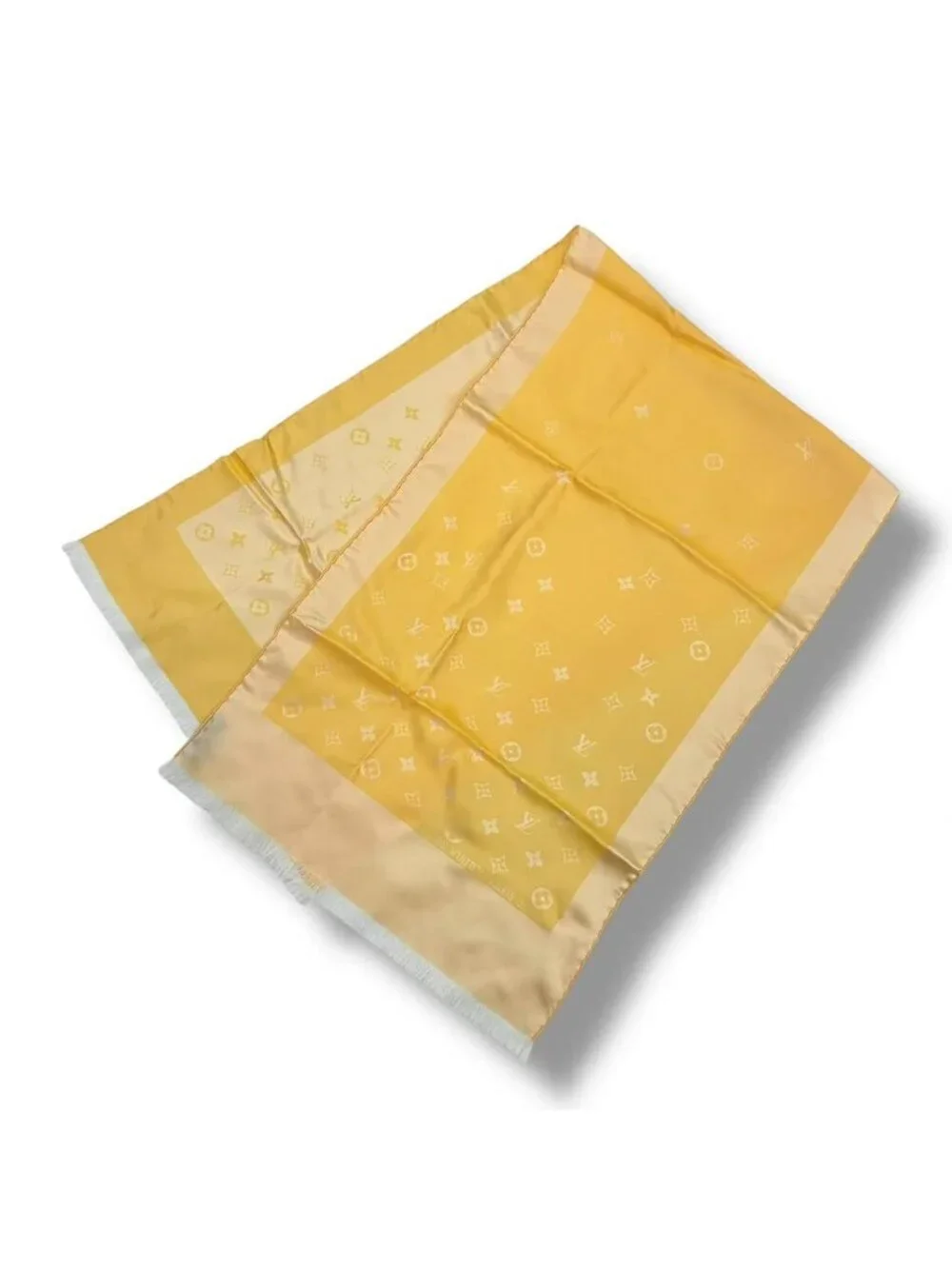 Louis Vuitton Silk Scarf Monogram Yellow